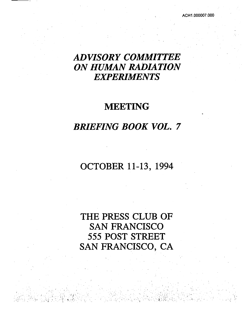 Advisory Committee on Human Radiation Experiments