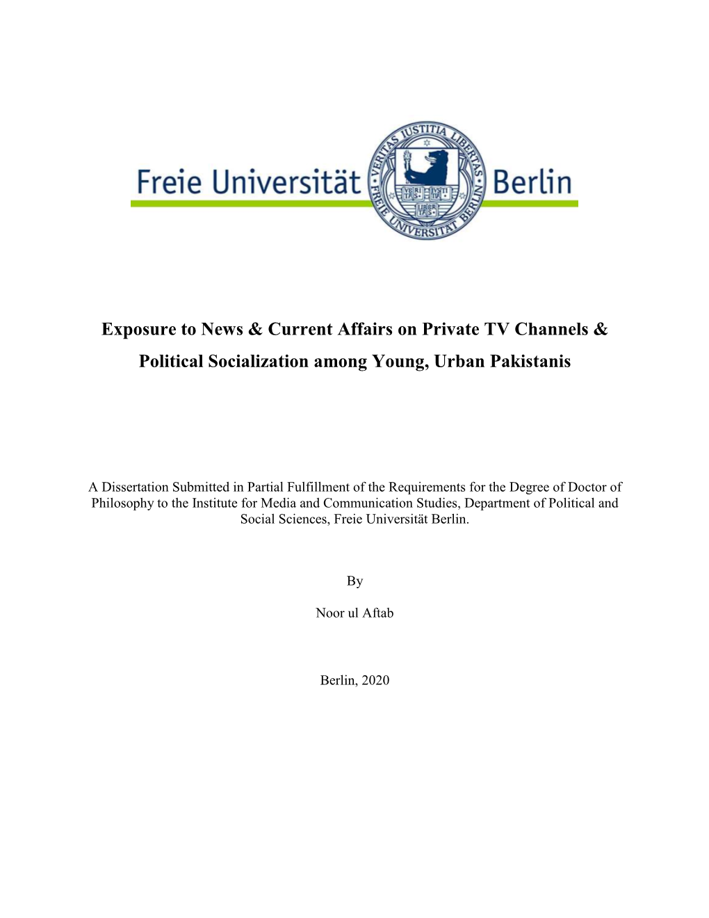 Exposure to News & Current Affairs on Private TV Channels & Political