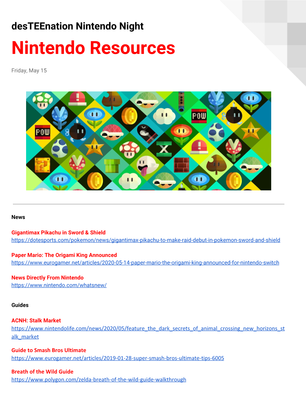 Nintendo Resources