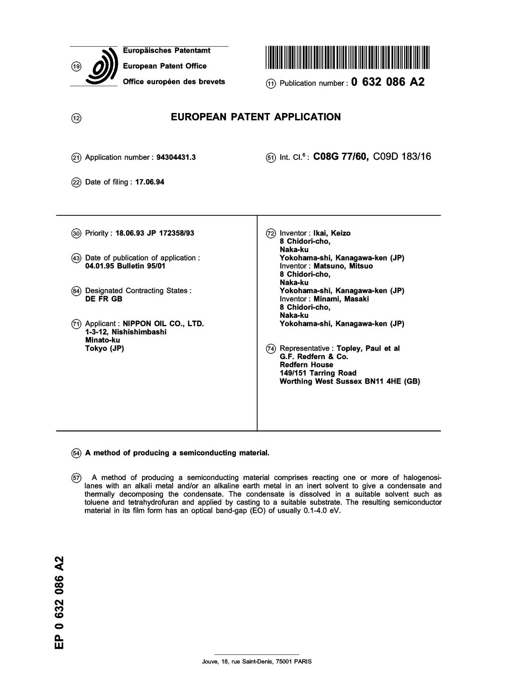 A Method of Producing a Semiconducting Material