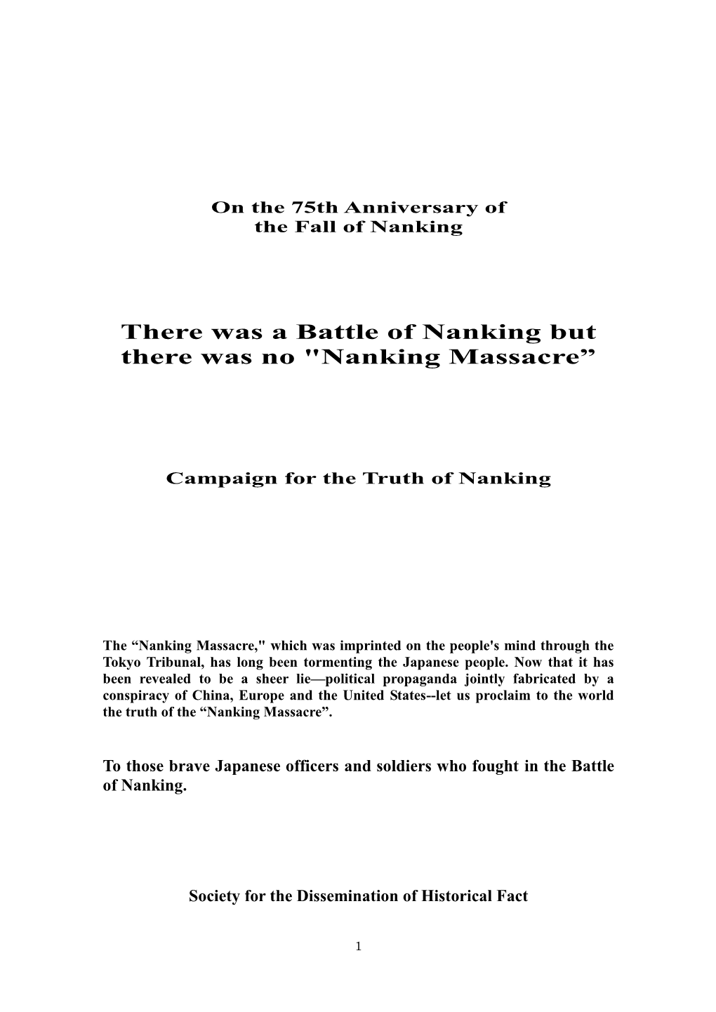 Nanking Massacre”