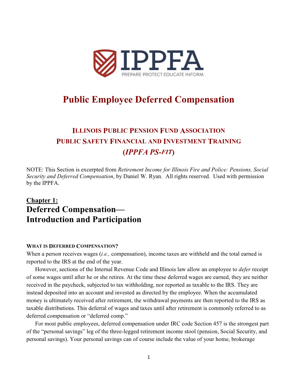 Public Employee Deferred Compensation