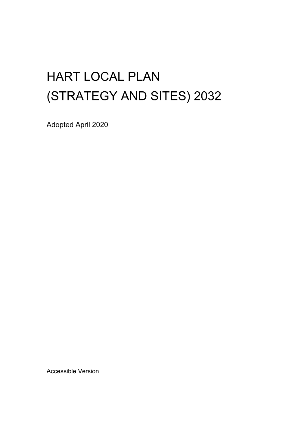 Hart Local Plan (Strategy and Sites) 2032