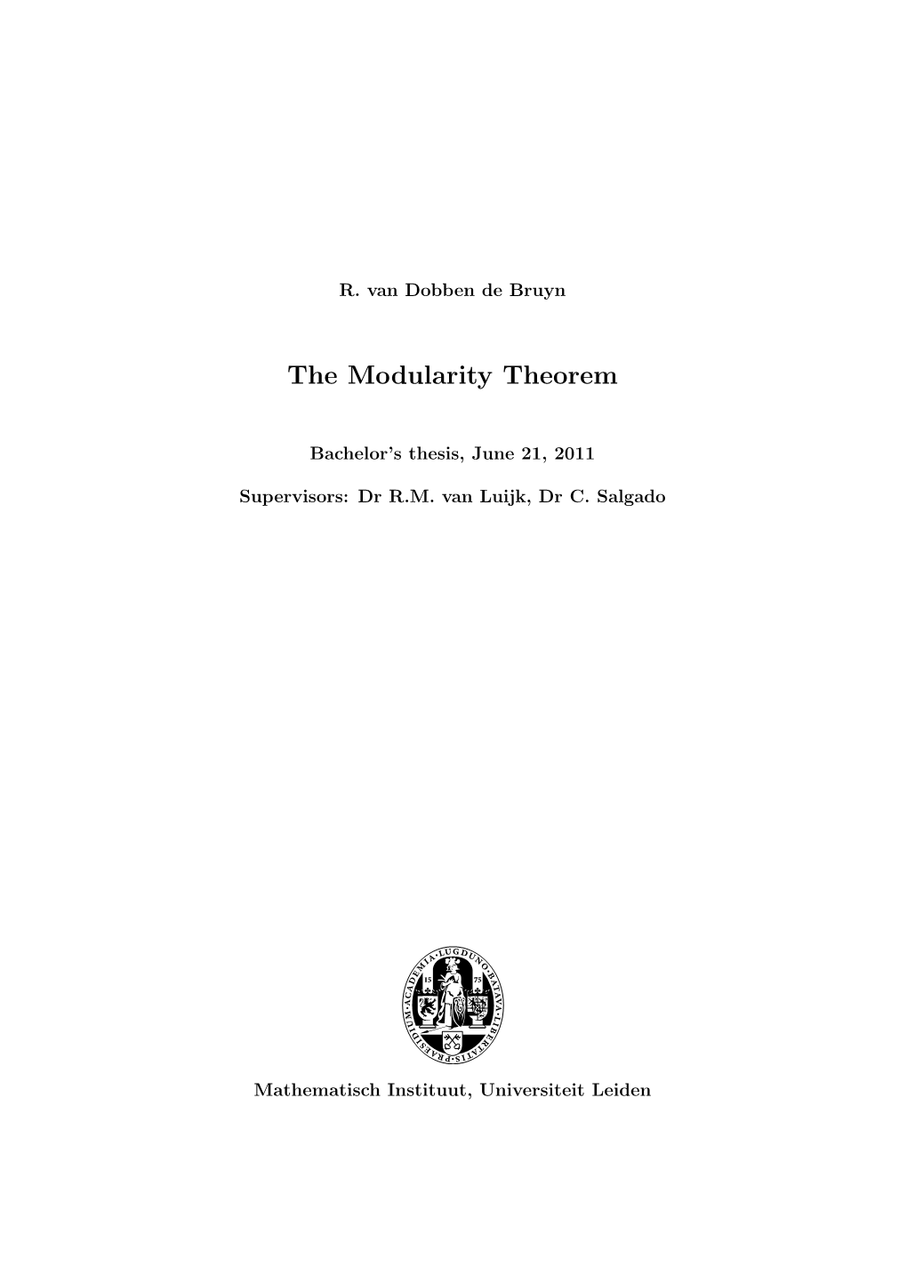 The Modularity Theorem