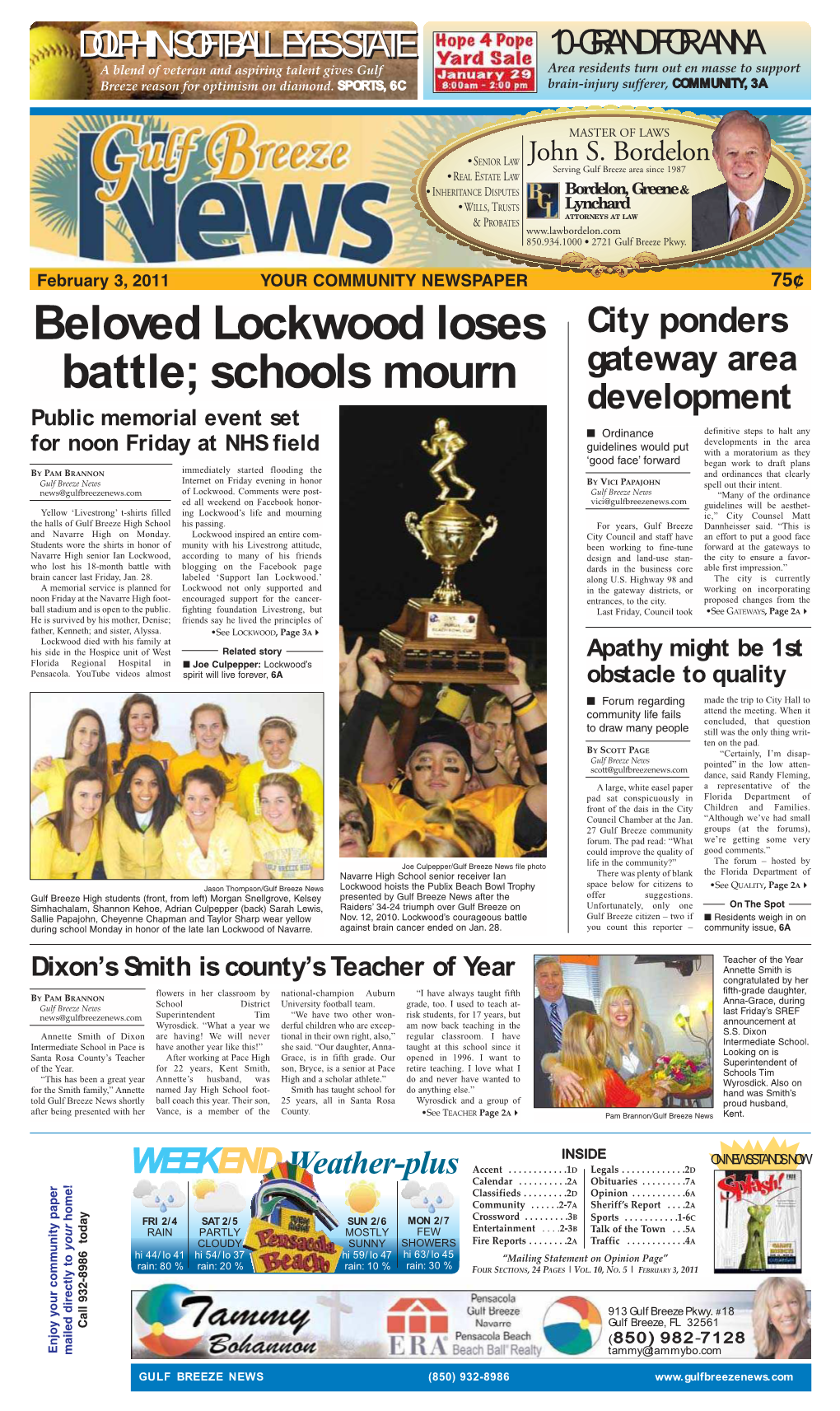 Beloved Lockwood Loses Battle