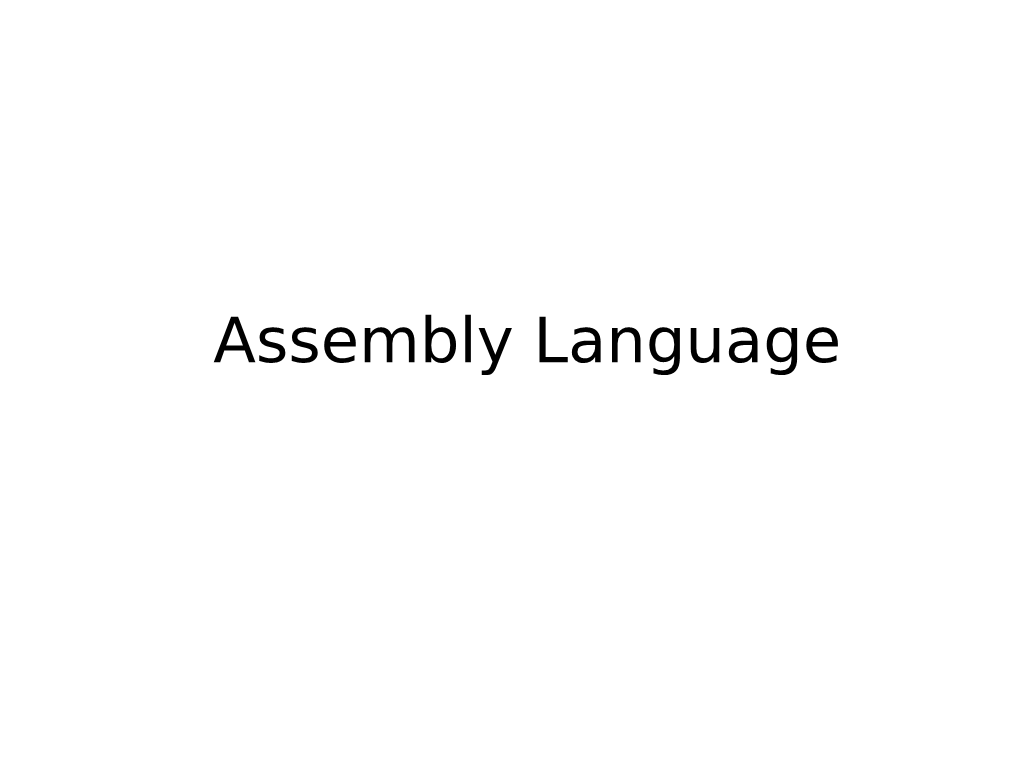 Assembly Language