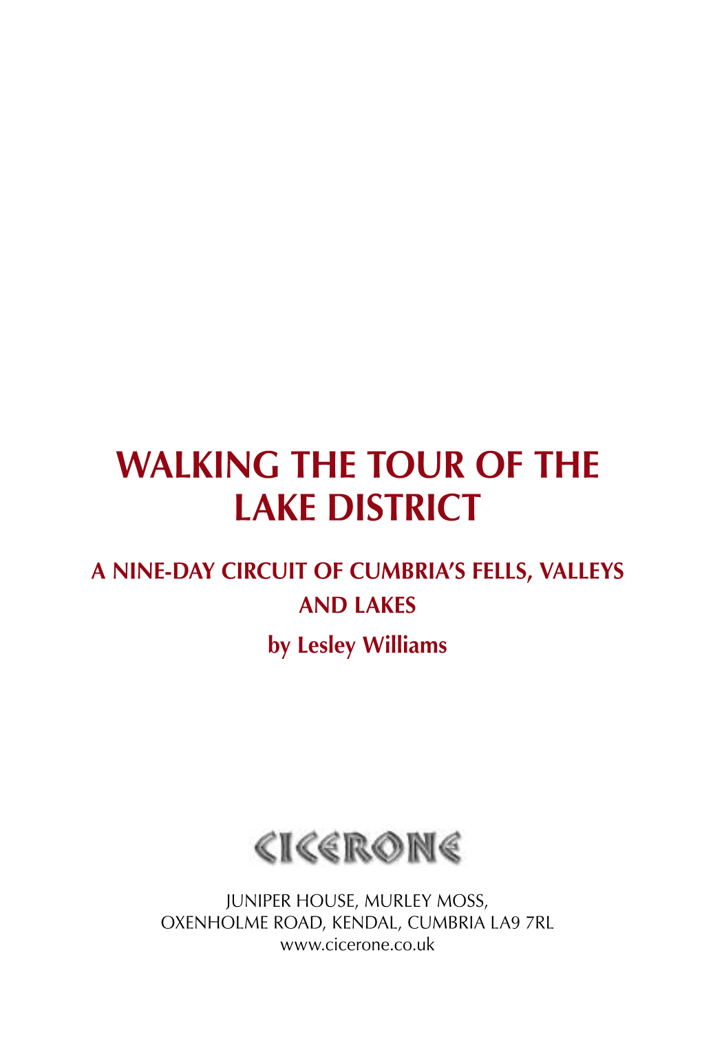 Walking the Tour of the Lake District