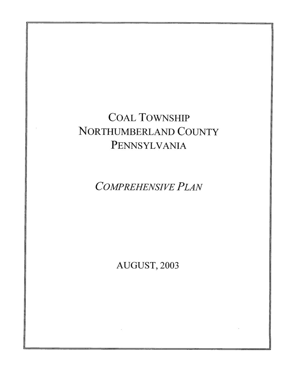 Pennsylvania Northumberland Comprehensive Plan