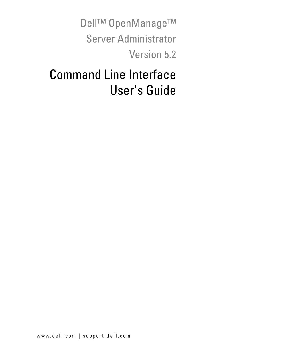 Command Line Interface User's Guide