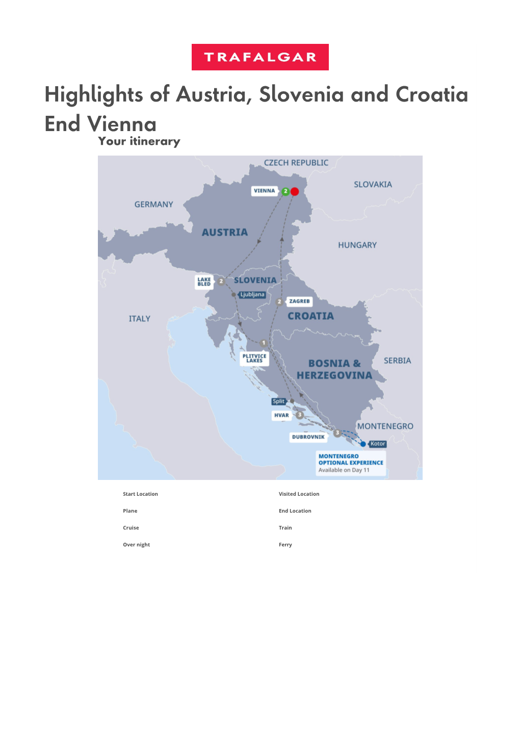 Highlights of Austria Slovenia and Croatia End Vienna