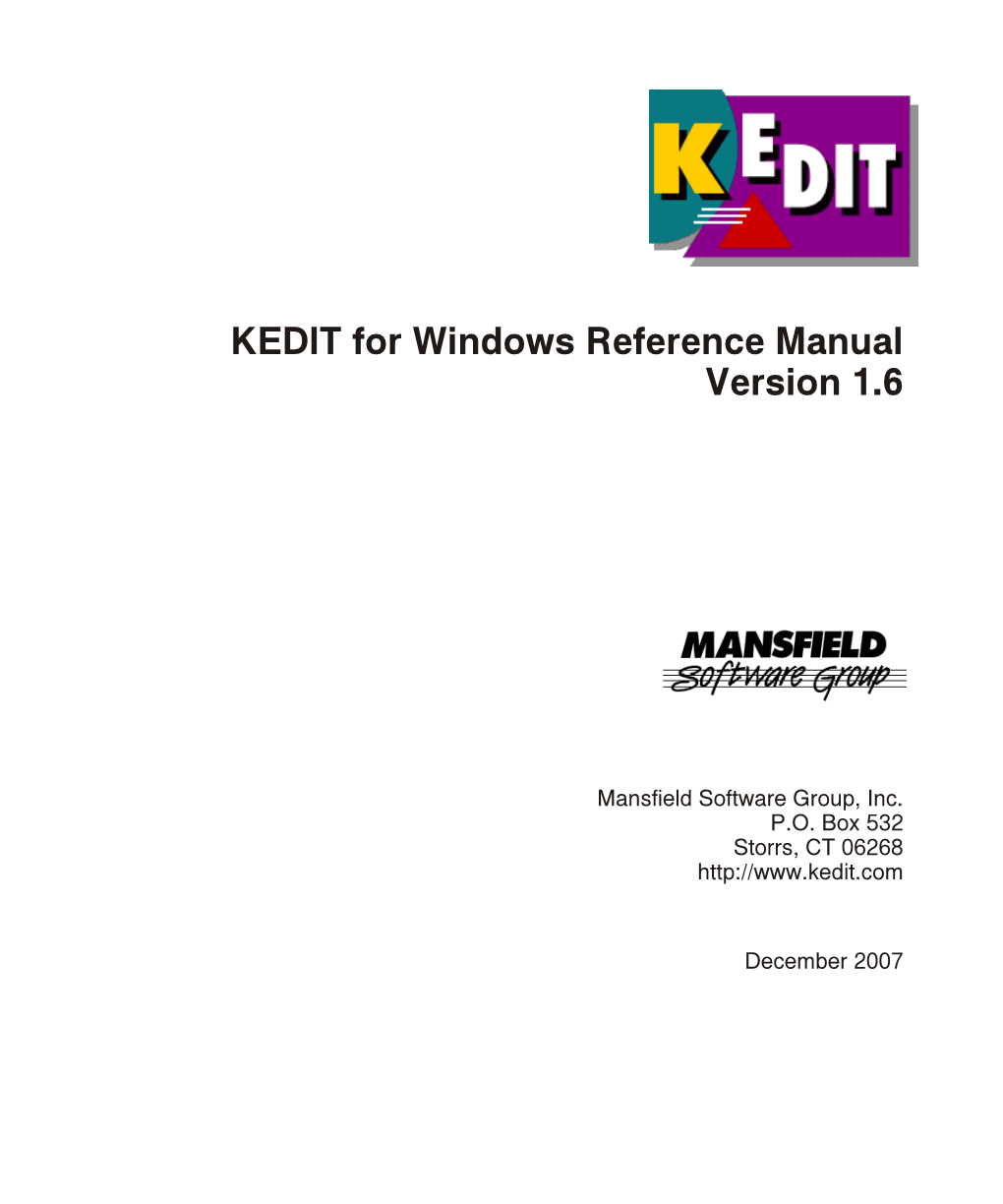 KEDIT Reference Manual.Vp