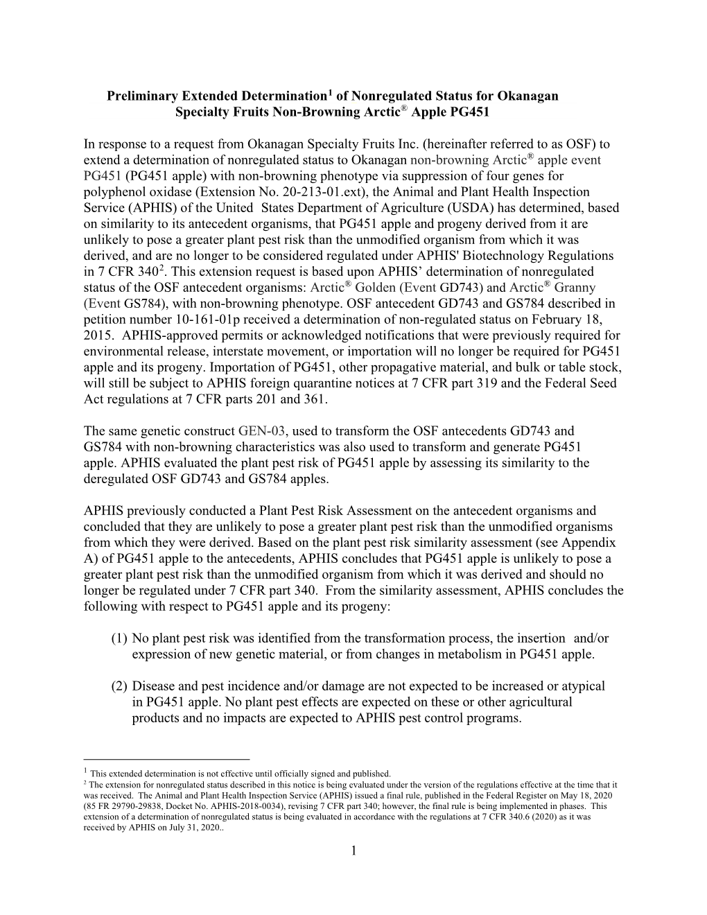 Draft Plant Pest Risk Similarity Assessment