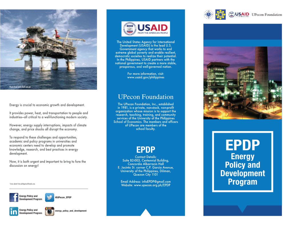 Energy Policy and Development Program RESEARCH and Financial Plan