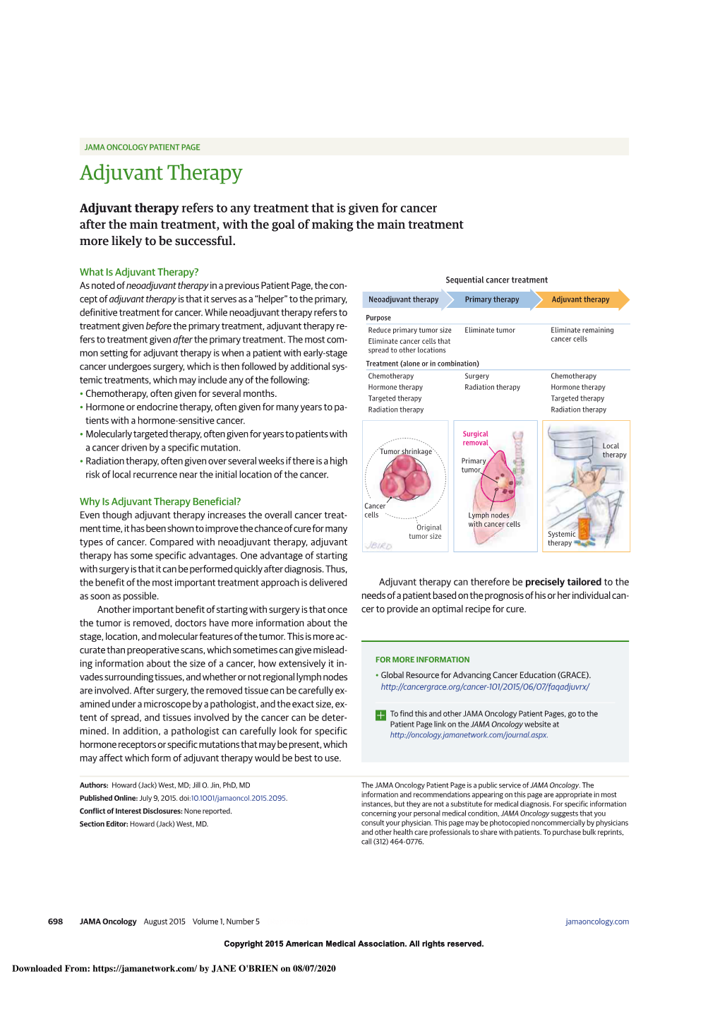 Adjuvant Therapy