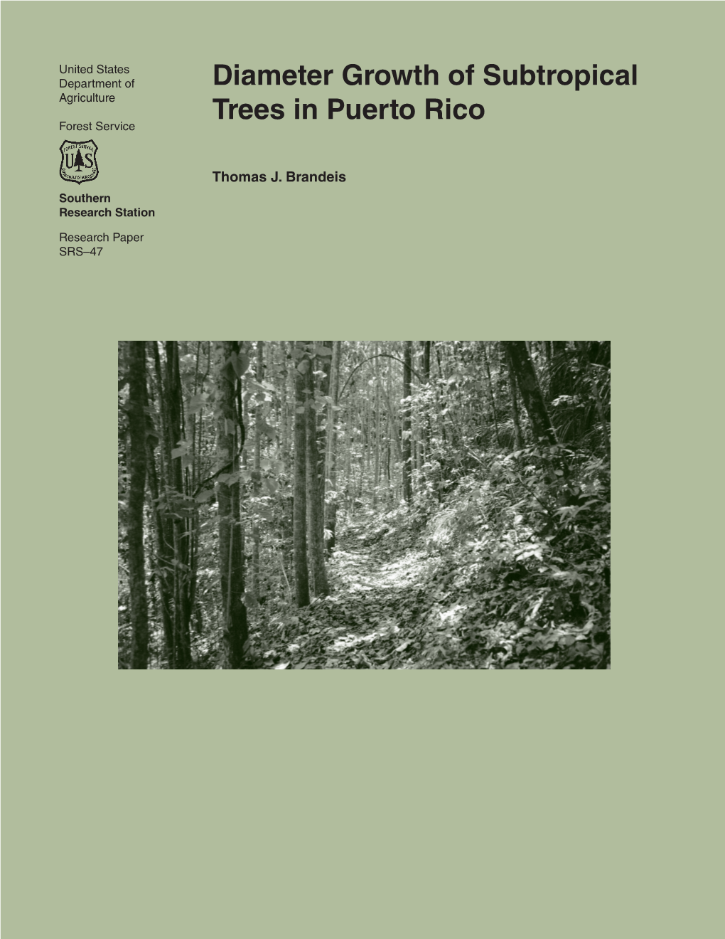 Diameter Growth of Subtropical Trees in Puerto Rico