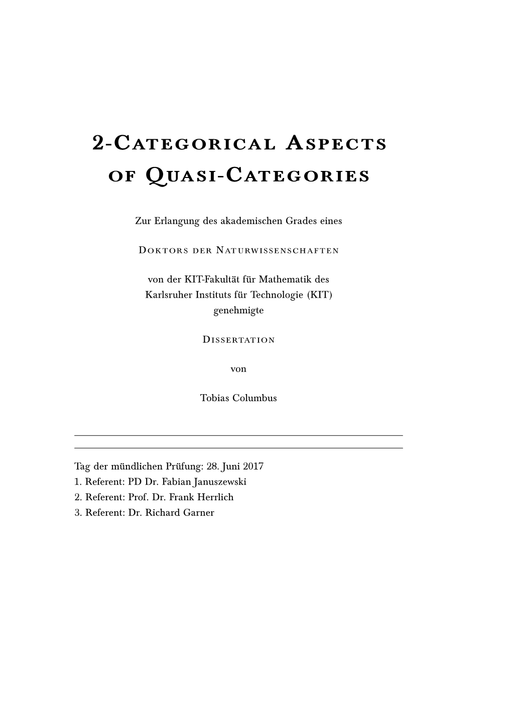 2-Categorical Aspects of Quasi-Categories