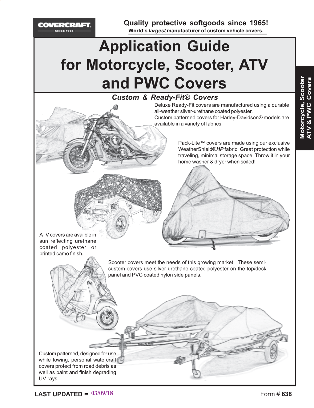 Covercraft Power Sports Covers Applications