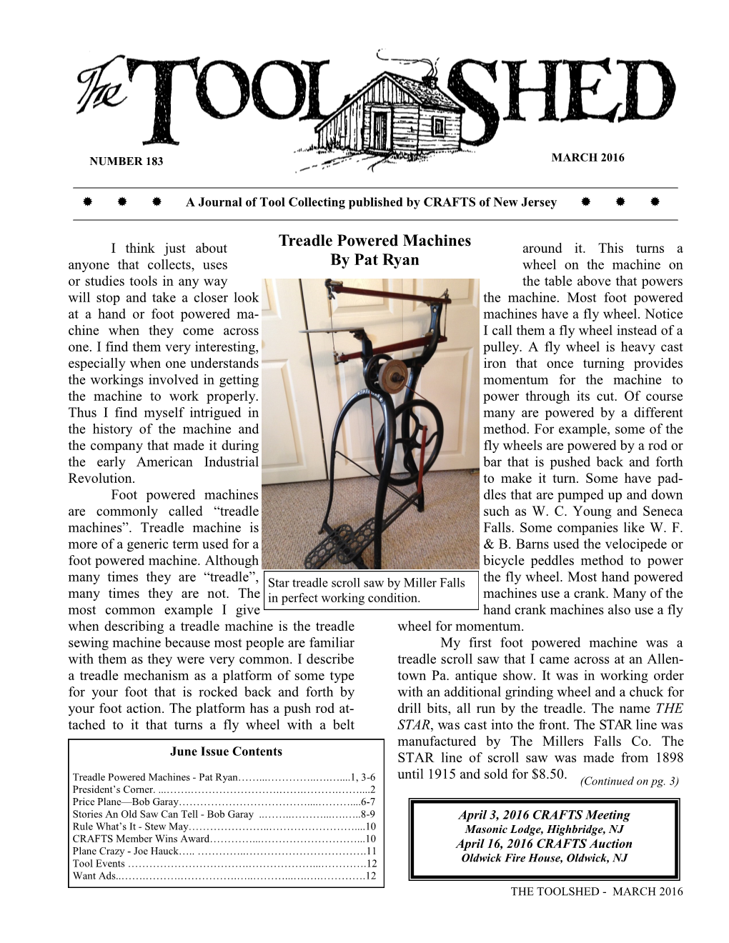 Treadle Powered Machines by Pat Ryan