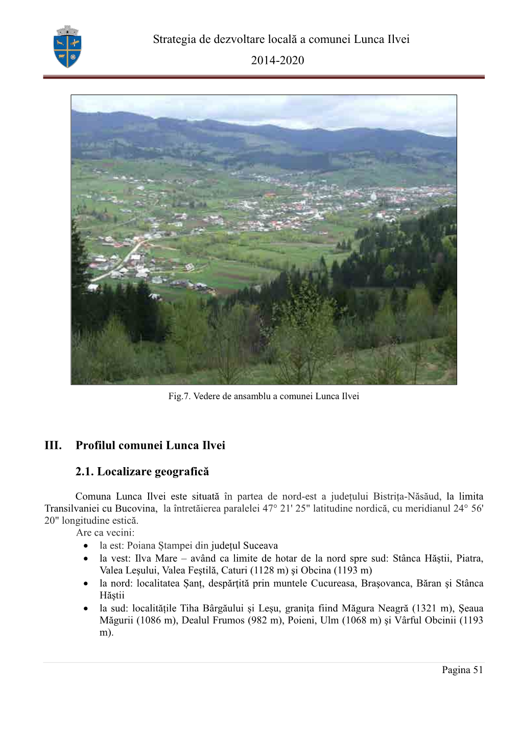 Strategia De Dezvoltare Locală a Comunei Lunca Ilvei 2014-2020 III