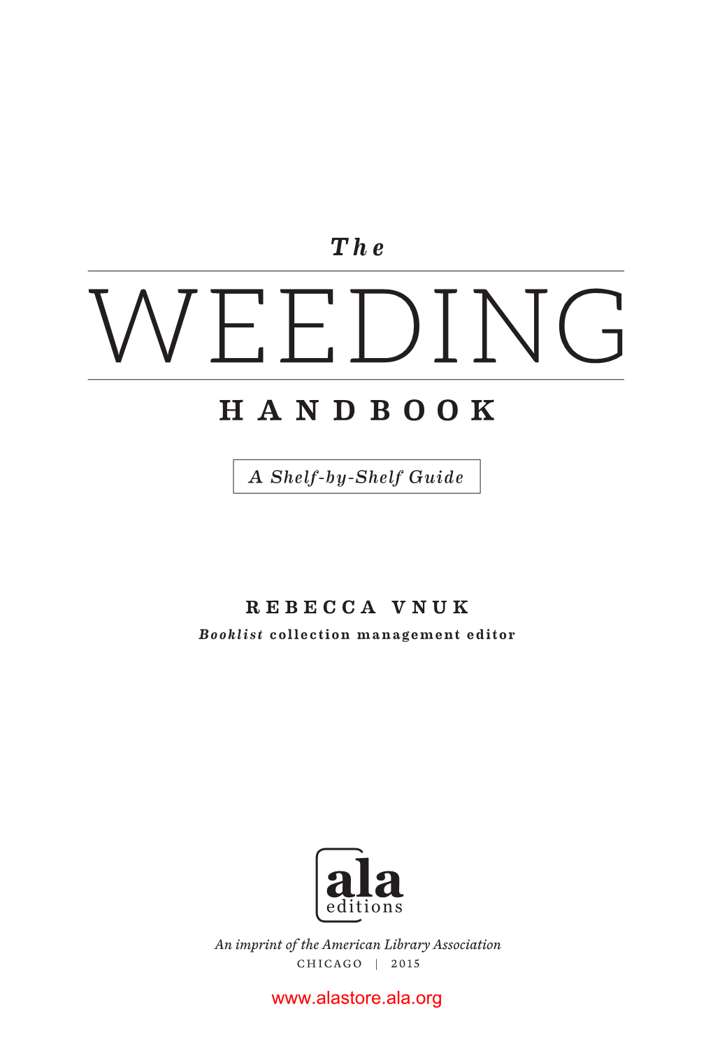 Weeding Handbook