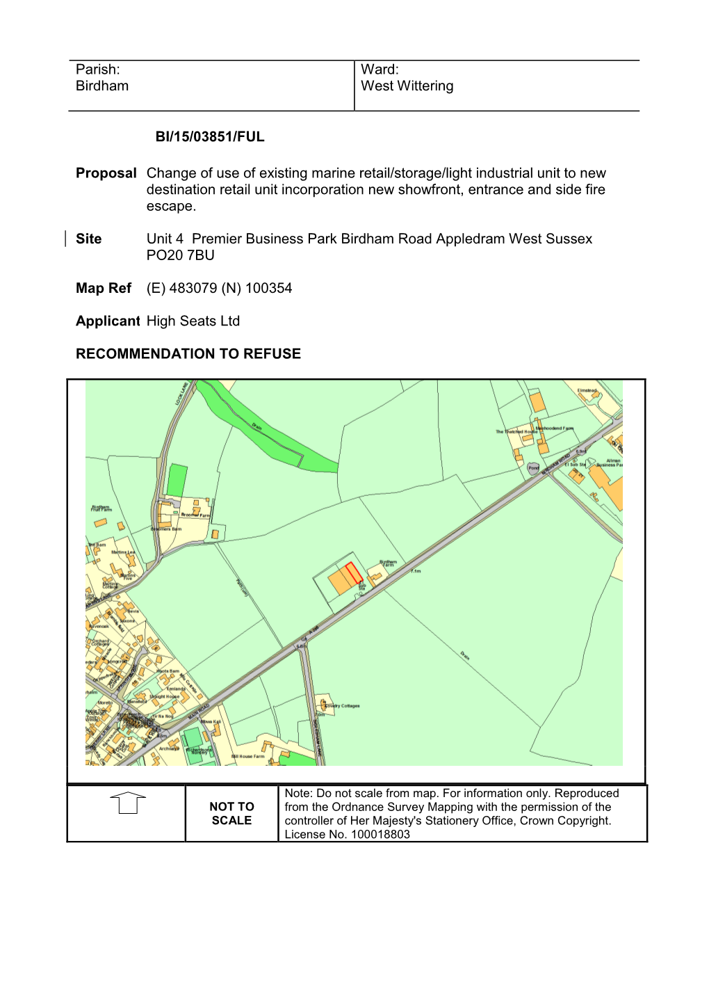 Unit 4 Premier Business Park Birdham Road Appledram West Sussex PO20 7BU