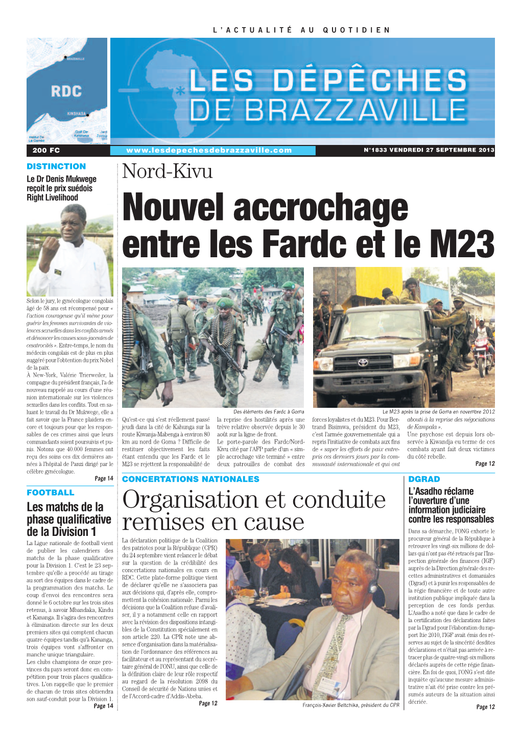 Nou El Accrochage Entre Les Fardc Et Le