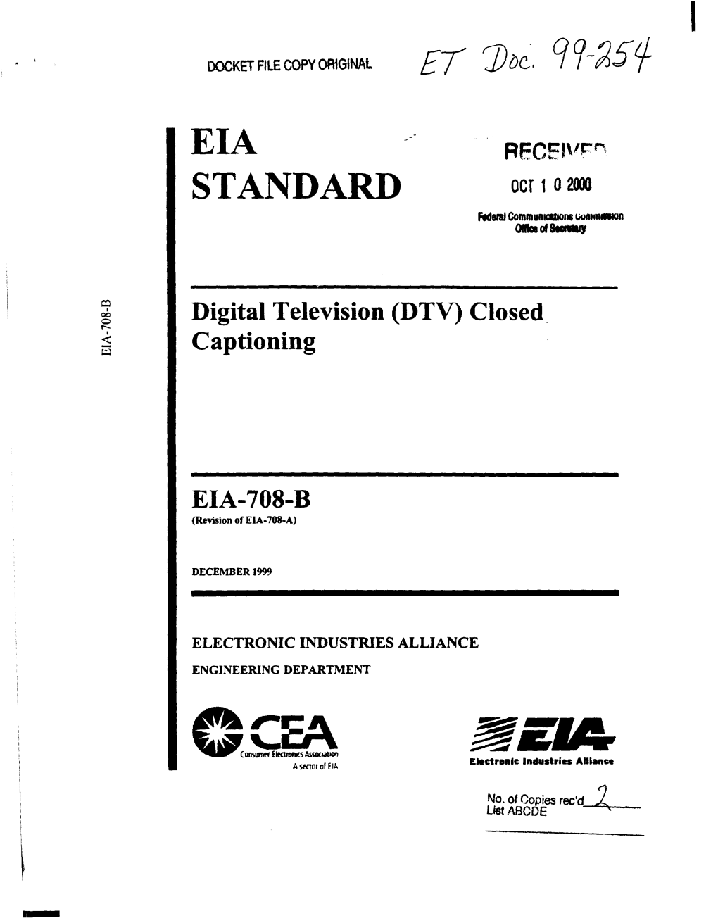 Eia Standard