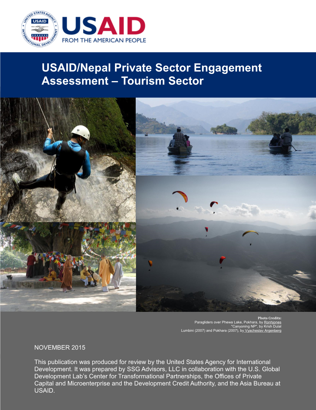 USAID/Nepal Private Sector Engagement Assessment – Tourism Sector