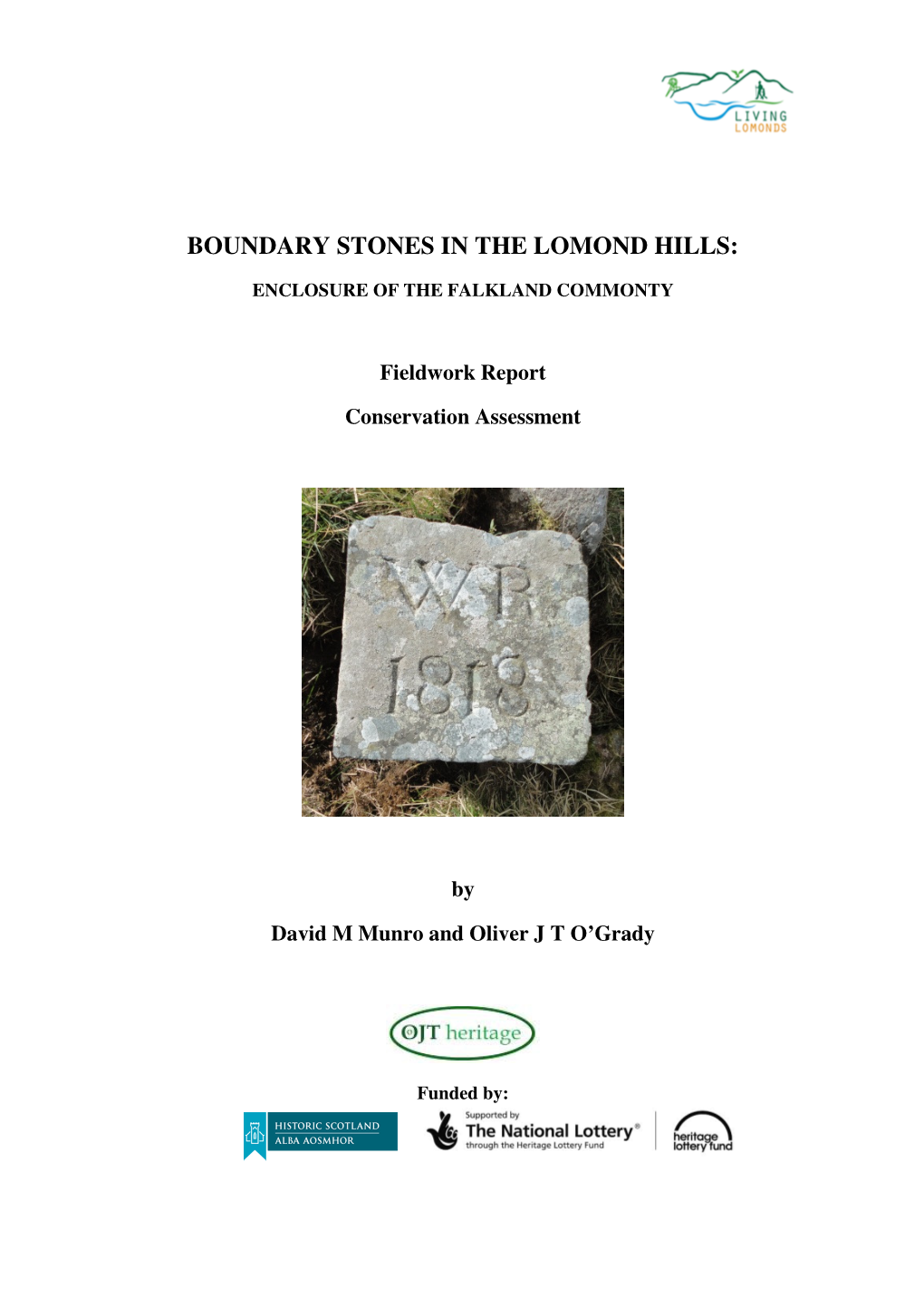 WR 1818 Boundary Stones Report