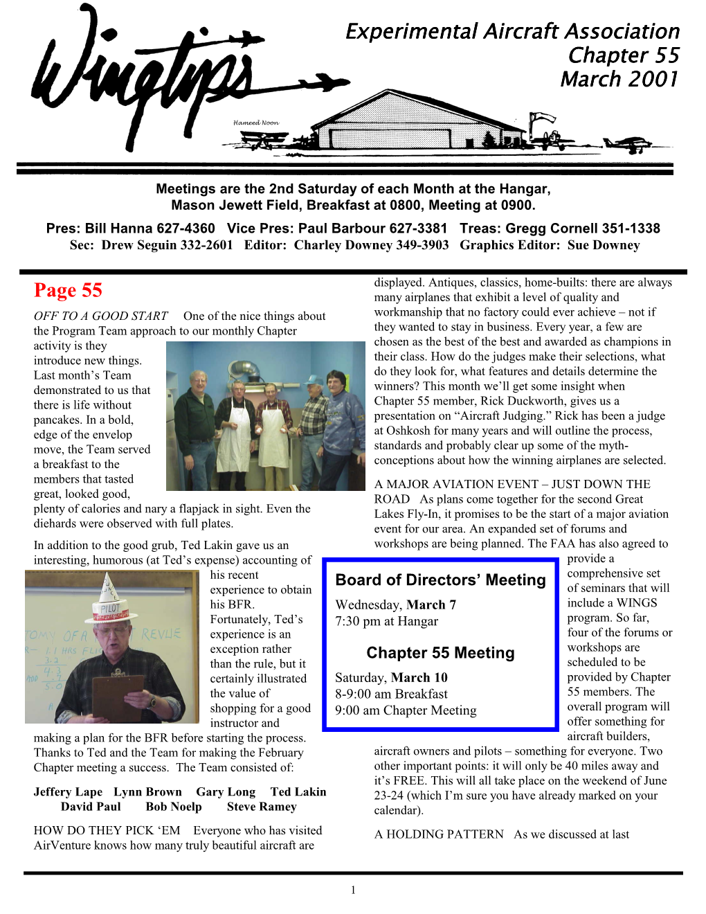 Experimental Aircraft Association Chapter 55 March 2001 Page 55