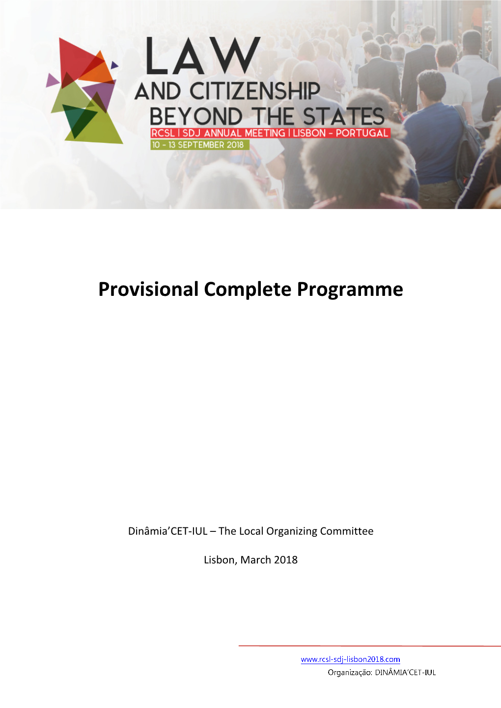 Provisional Complete Programme