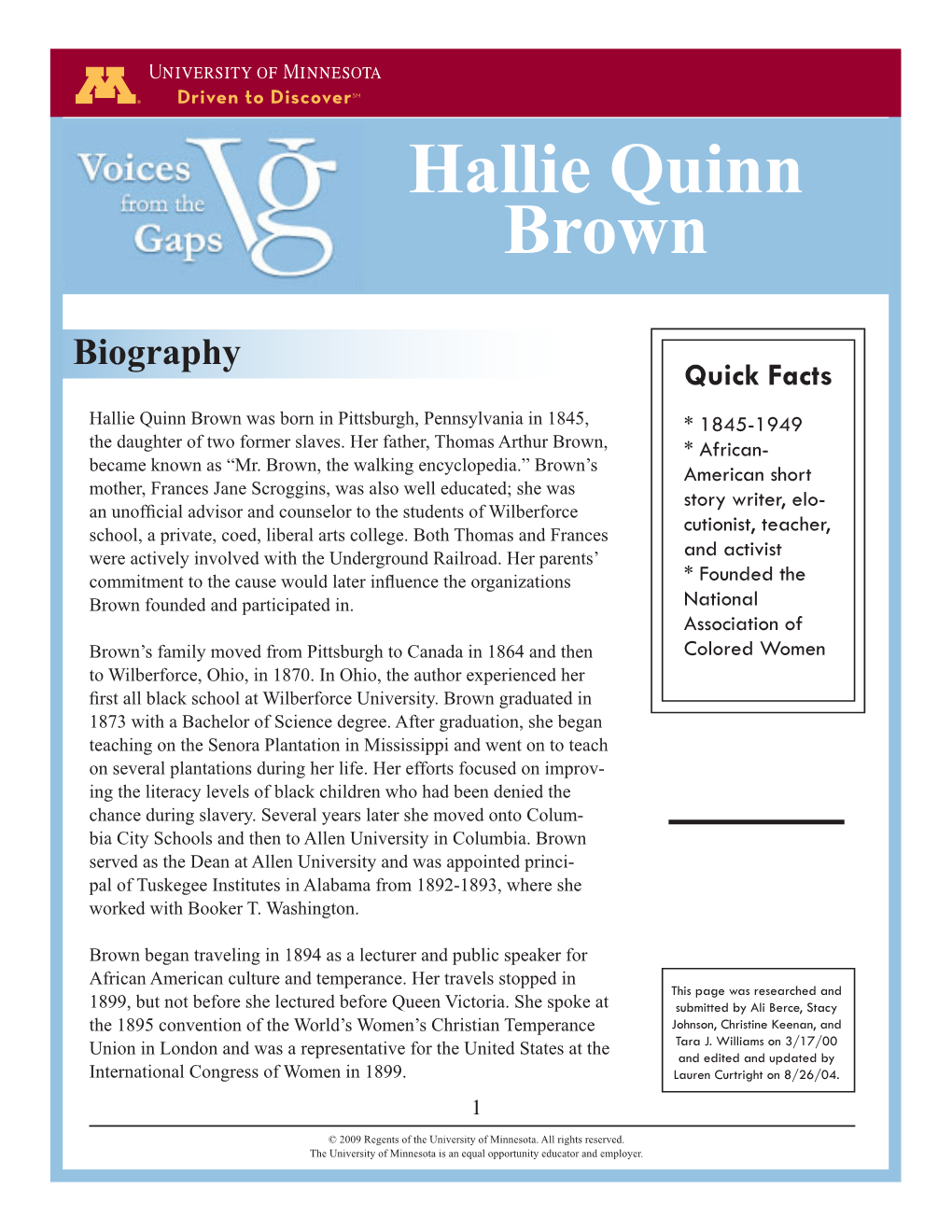 Hallie Quinn Brown