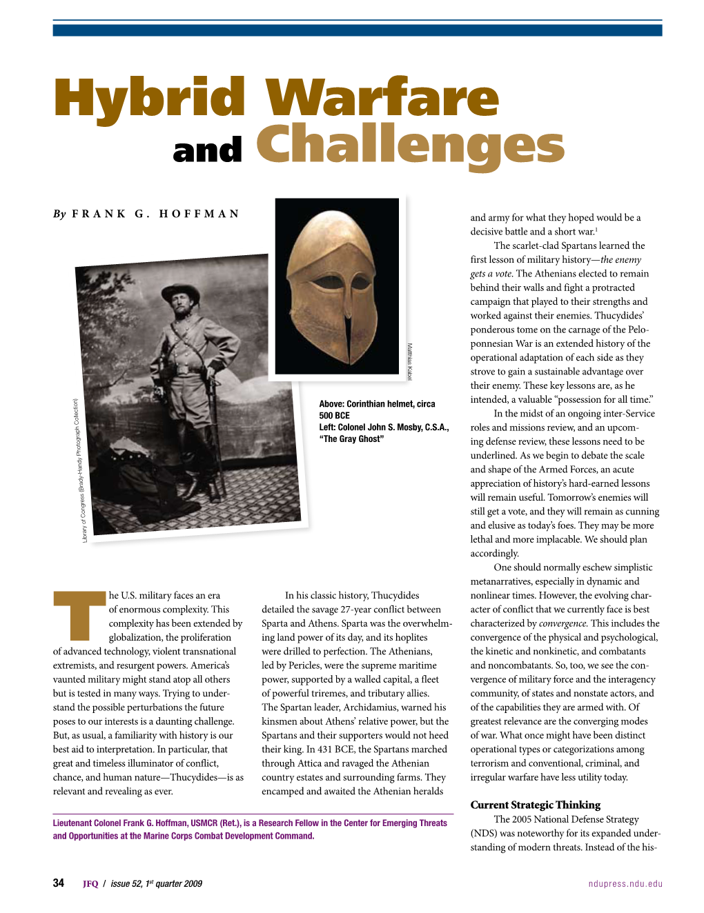 Hybrid Warfare and Challenges
