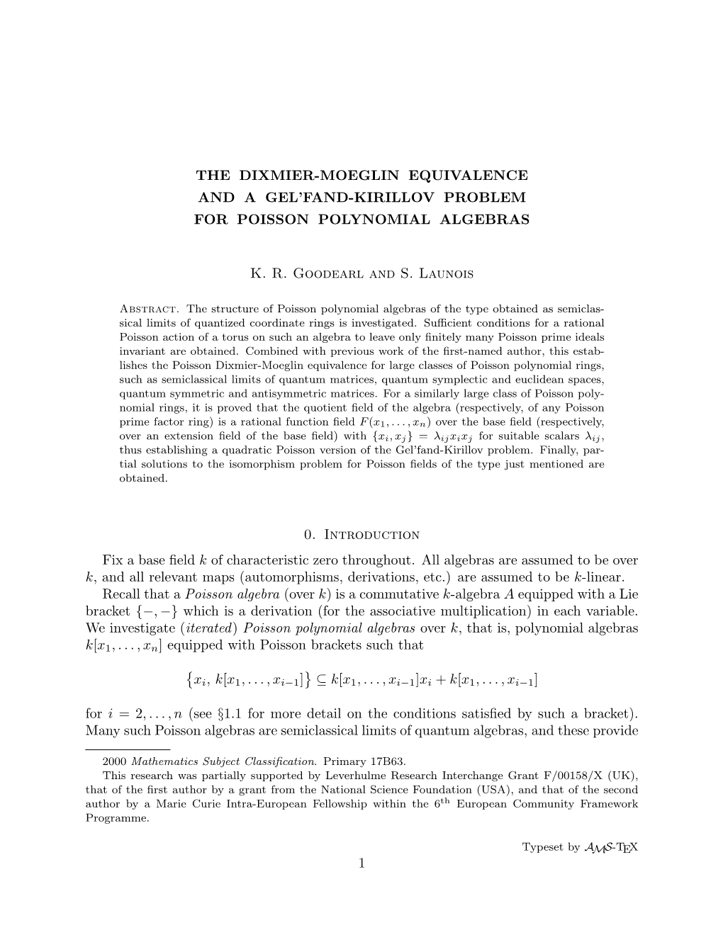 The Dixmier-Moeglin Equivalence and a Gel’Fand-Kirillov Problem for Poisson Polynomial Algebras