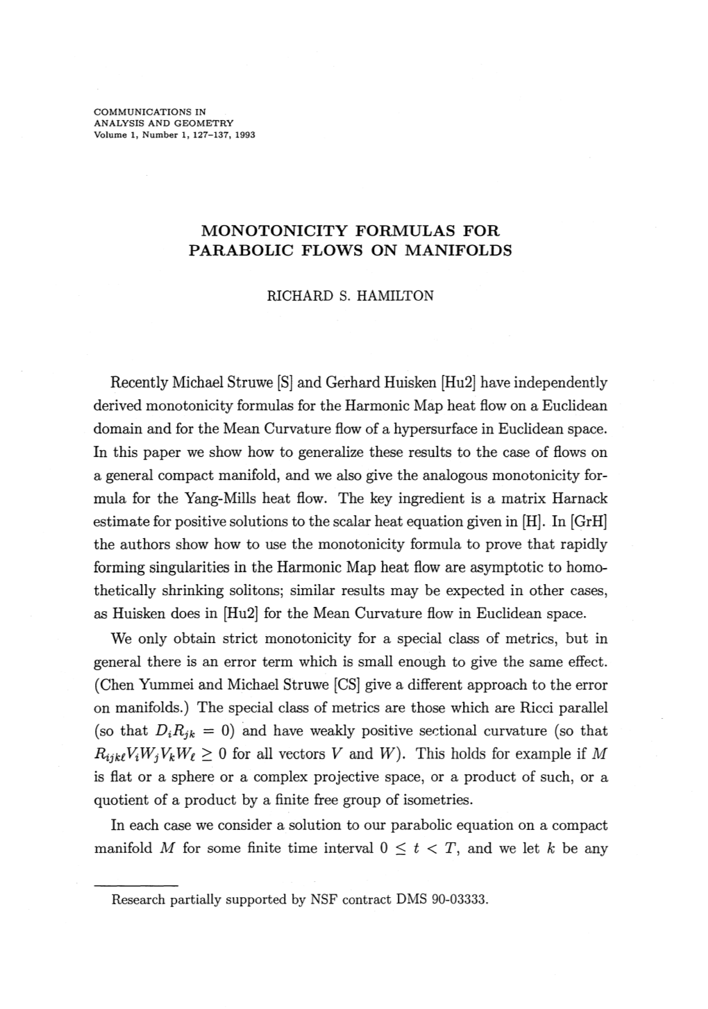 Monotonicity Formulas for Parabolic Flows on Manifolds