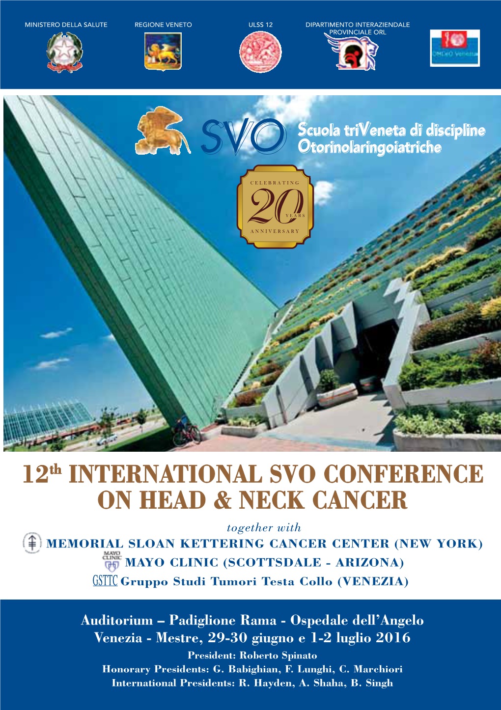 12Th INTERNATIONAL SVO CONFERENCE on HEAD & NECK