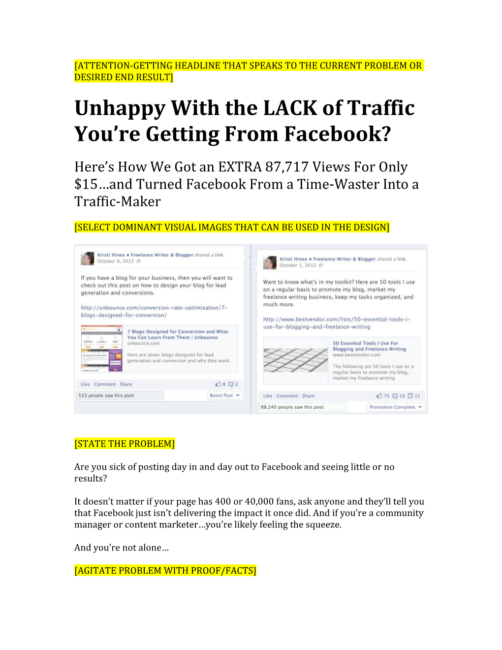 Unhappy with the LACK of Traffic You Re Getting from Facebook?