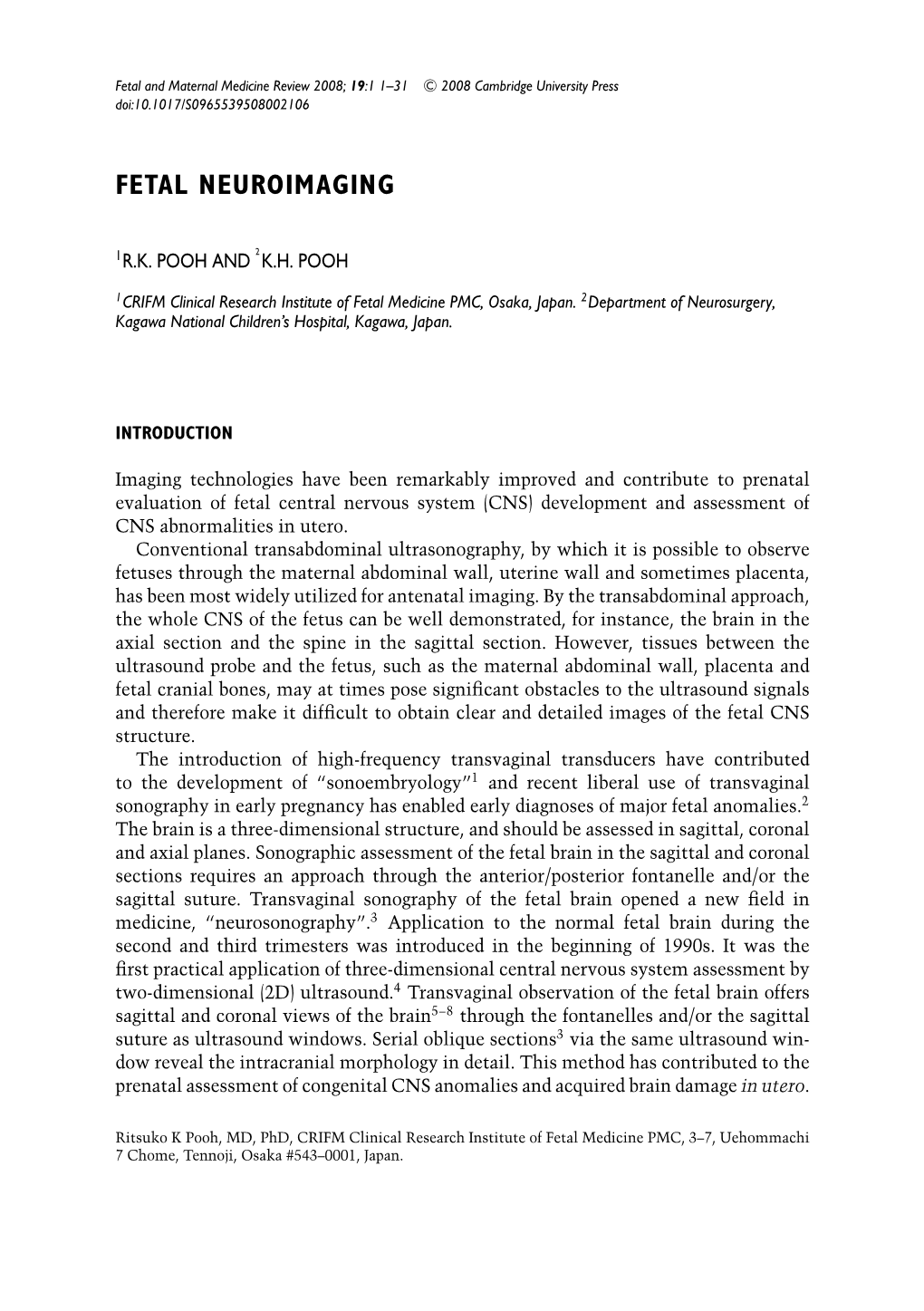 Fetal Neuroimaging