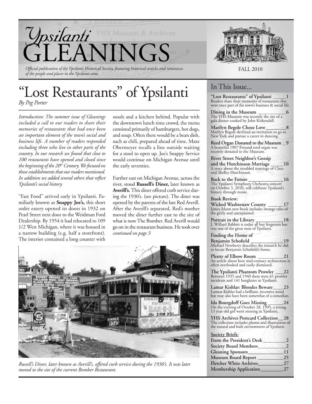 “Lost Restaurants” of Ypsilanti