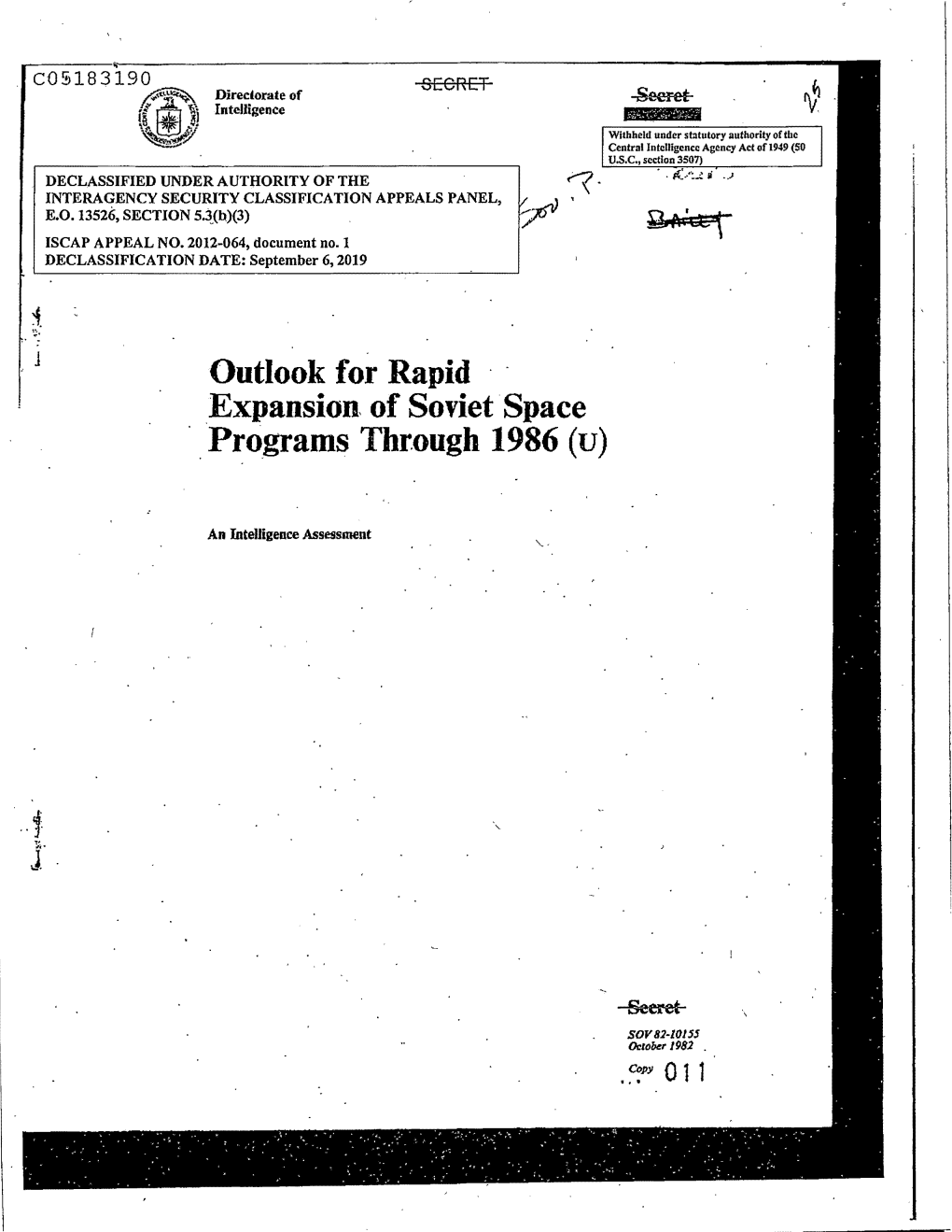 Outlook for Rapid Expansion of Soviet Space Programs Through 1986