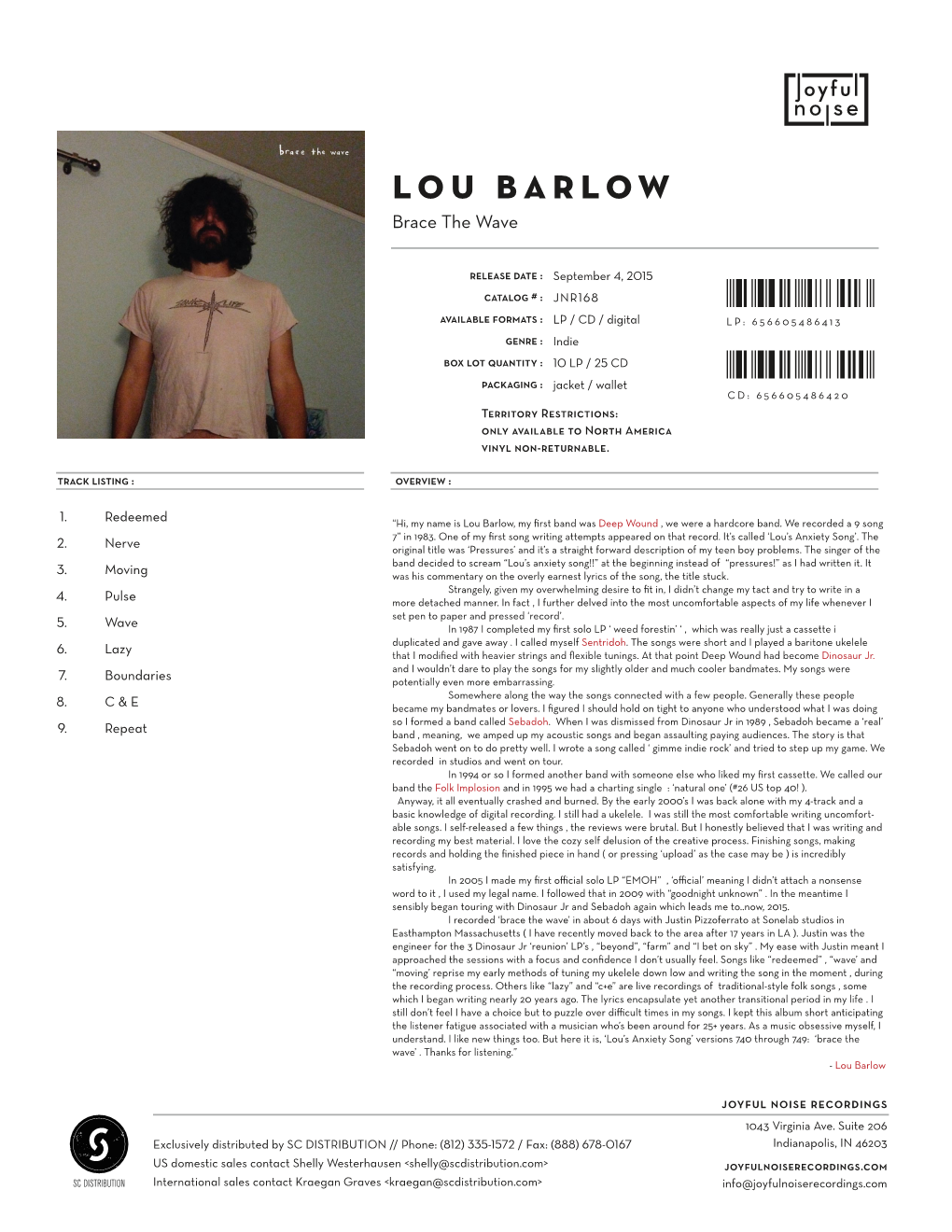 Lou Barlow Brace the Wave