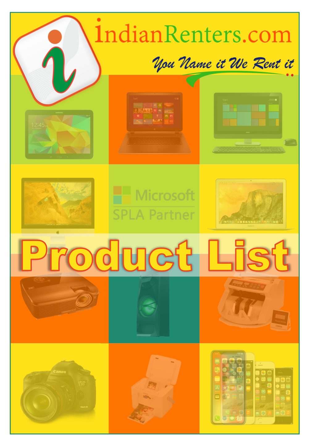 CDP Rental Items Product List