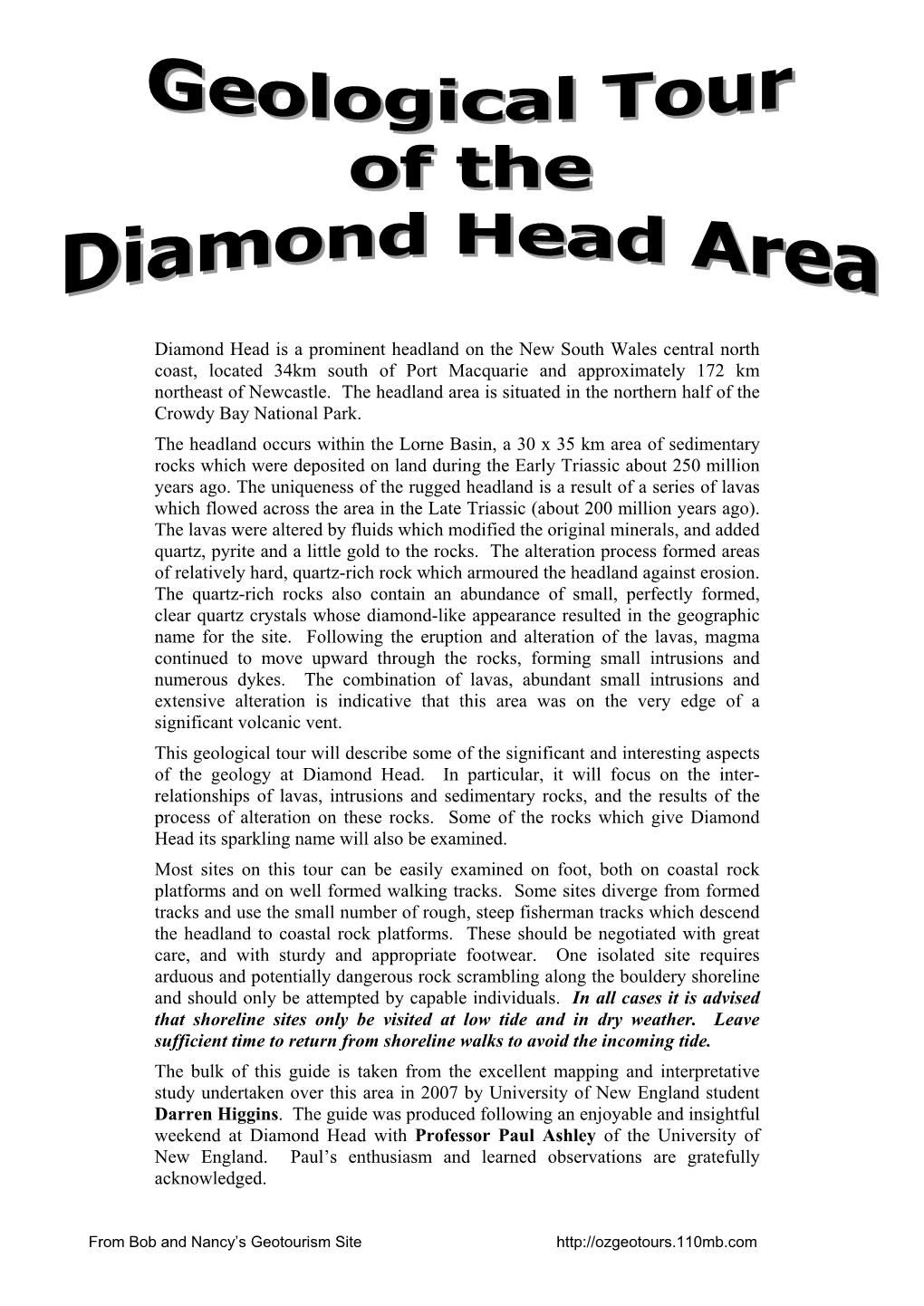 Diamond Head Is a Prominent Headland on the New South Wales Central North Coast, Located 34Km South of Port Macquarie and Approximately 172 Km Northeast of Newcastle