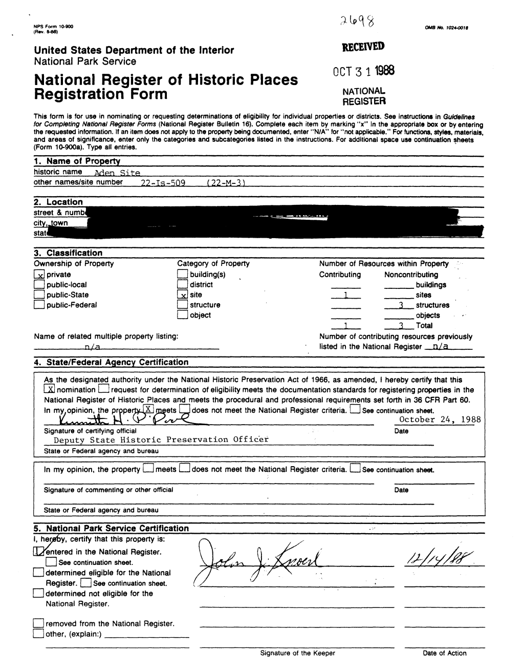 National Register of Historic Places Registration Form