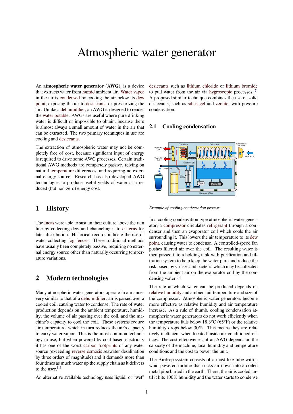 Atmospheric Water Generator