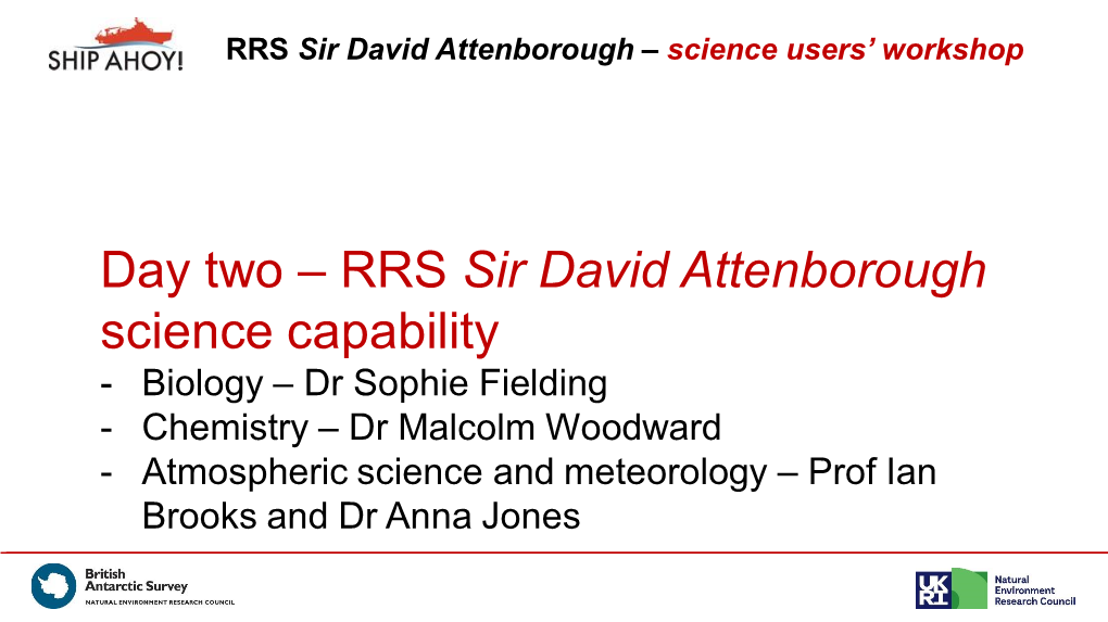 RRS Sir David Attenborough Science Capability