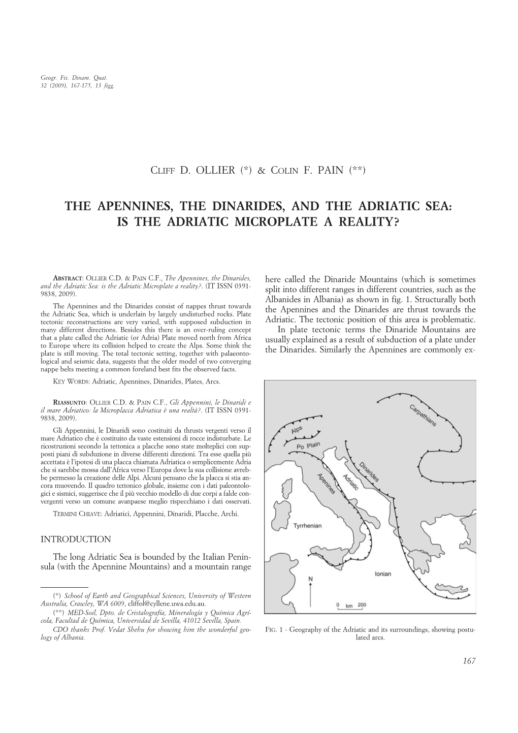 The Apennines, the Dinarides, and the Adriatic Sea: Is the Adriatic Microplate a Reality?