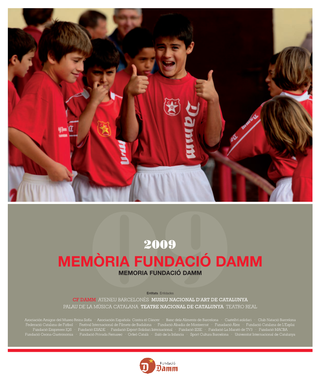 Memòria Fundació Damm Memoria Fundació Damm