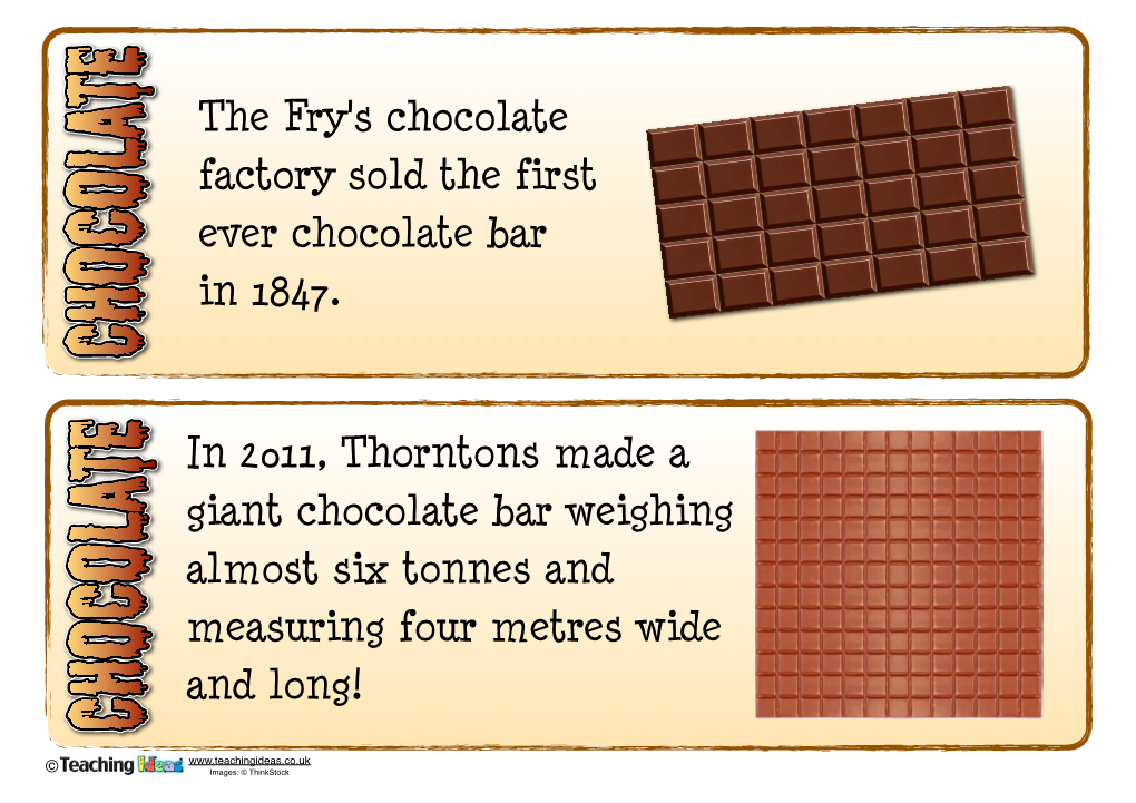Chocolate Fact Cards