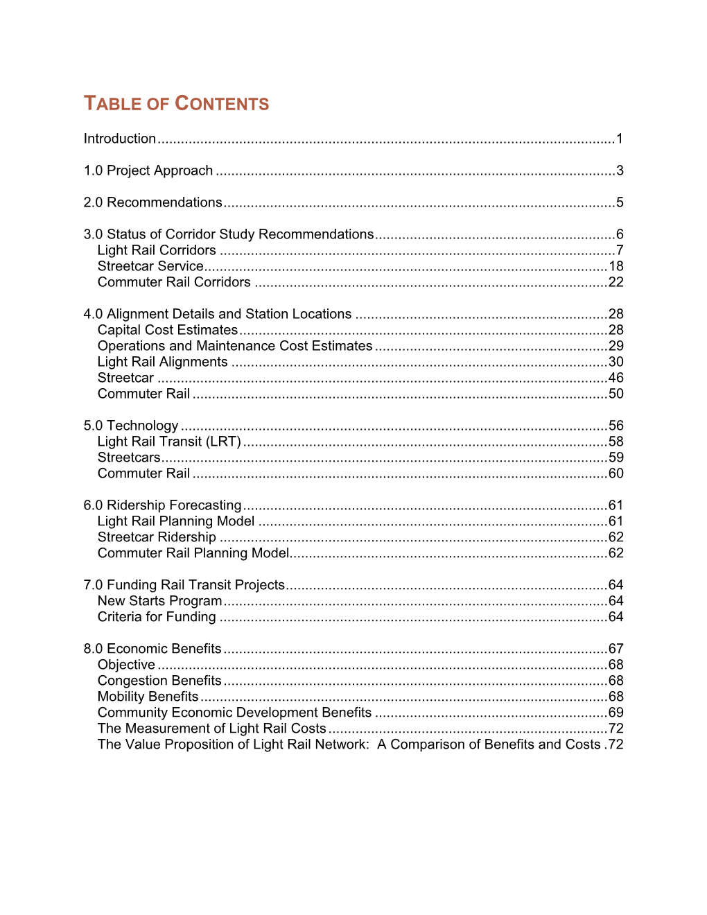 Table of Contents